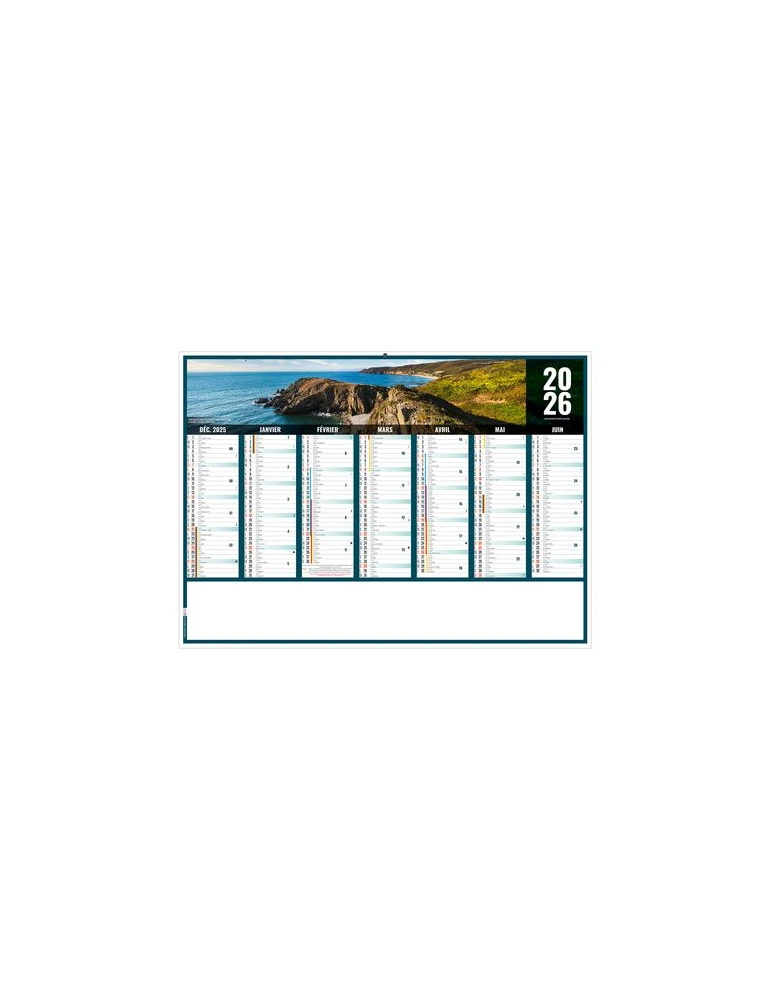LIBERTE NORMANDIE 2026 - MIDI 430 x 335 mm - LEGER 400G - SANS MARQUAGE - 1 TROU EN TETE livraison express 24h 48h