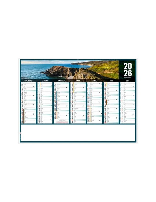 LIBERTE NORMANDIE 2026 - MIDI 430 x 335 mm - LEGER 400G - SANS MARQUAGE - 1 TROU EN TETE livraison express 24h 48h