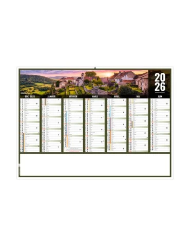 LIBERTE BOURGOGNE-FRANCHE-COMTE 2026 - MIDI 430 x 335 mm - LEGER 400G - SANS MARQUAGE - 1 TROU EN TETE 2