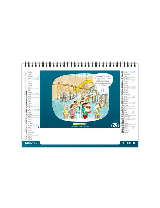 CHEVALET STANDARD 7F - COMIQUE 2026 - QUADRI personnalisable avec votre logo