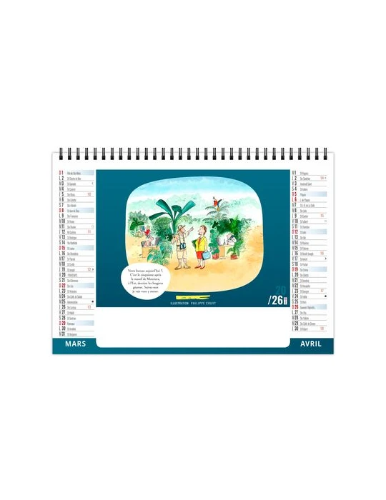 CHEVALET STANDARD 7F - COMIQUE 2026 - QUADRI cadeau entreprise pas cher