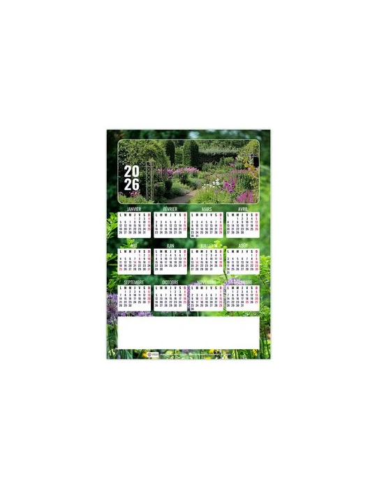 MAG JARDIN 2026 - MINI MAGNET 140 x 140 mm - QUADRI cadeau entreprise pas cher