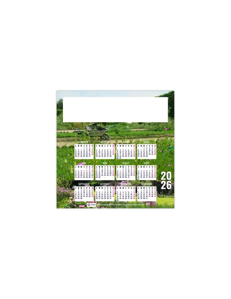 MAG JARDIN 2026 - MINI MAGNET 140 x 140 mm - QUADRI impression haute définition