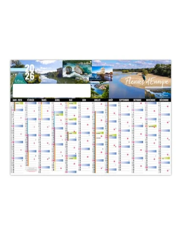 PLANNING ETIAGE 2026 - XXL 700X500 MM LEGER 400G - RECTO SEUL - SANS MARQUAGE