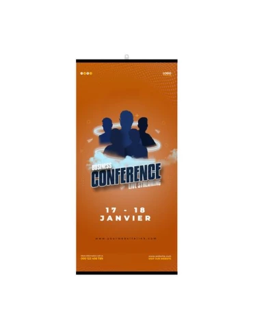 KAKEMONO LONG 250X700 - RECTO VERSO SUR 200g SATIMAT - 1 ATTACHE 2