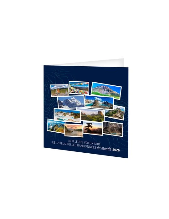 CARTE DE VOEUX - RANDONNEES 2026  AVEC ENVELOPPE - SANS MARQUAGE