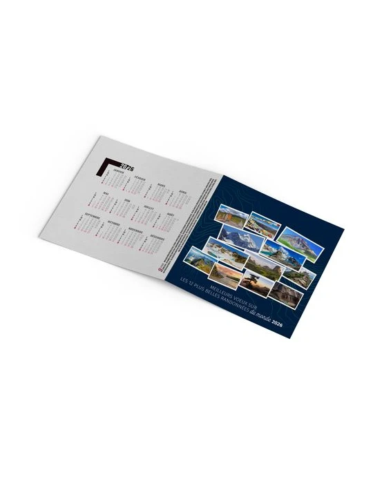 CARTE DE VOEUX - RANDONNEES 2026  AVEC ENVELOPPE - SANS MARQUAGE