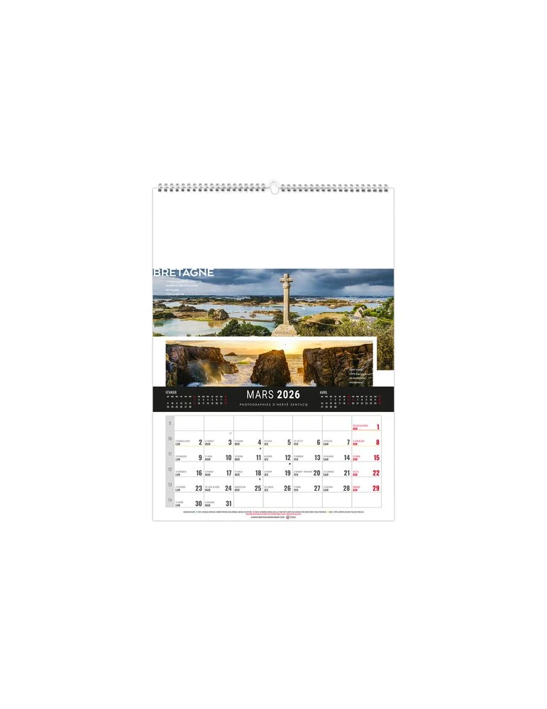 MURAL 12F - ETENDU 2026 - QUADRI cadeau entreprise pas cher