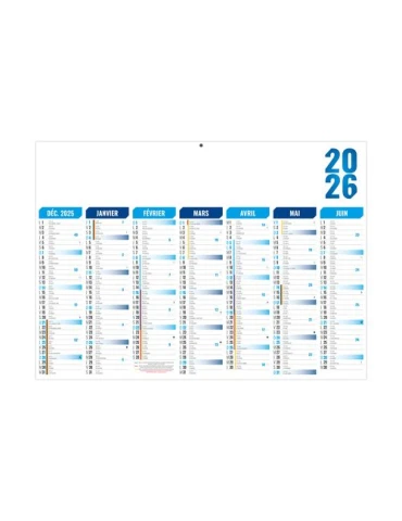 FLORENTIN BLEU 2026 - MIDI 430 x 335 mm - LEGER 400G - SANS MARQUAGE - 1 TROU EN TETE 2