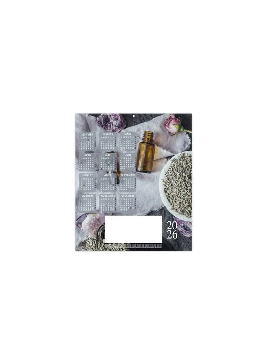 ESTAMPE - MARIE 2026 - CARRE 325 X 350 mm - QUADRI personnalisable avec votre logo