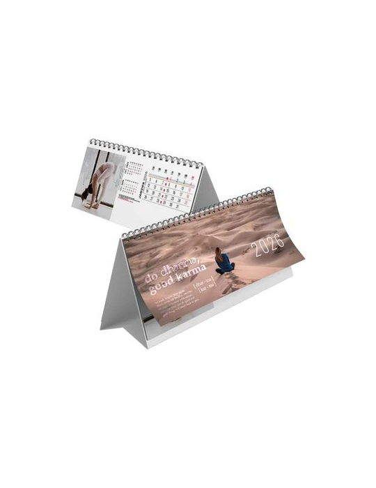 CHEVALET CREATION 2026 - MAXI 310 x 110 mm - 13 FEUILLETS - IMPRESSION RECTO SEUL - PAPIER 170g - RELIURE SPIRALE METALLIQUE NOI