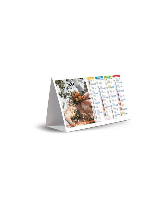 CHEVALET CREATION 2026 - MAXI 310 x 110 mm - 13 FEUILLETS - IMPRESSION RECTO SEUL - PAPIER 170g - RELIURE SPIRALE METALLIQUE NOI