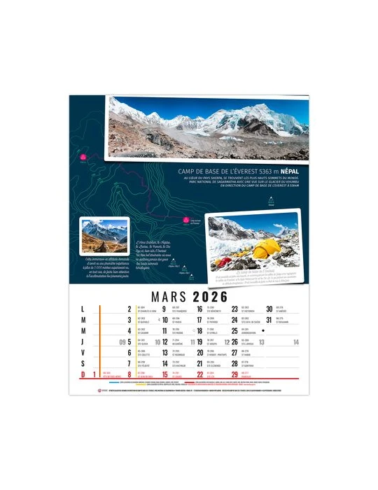 HUBERT 2026 - 12 FEUILLETS - BLOC SEUL SANS MARQUAGE