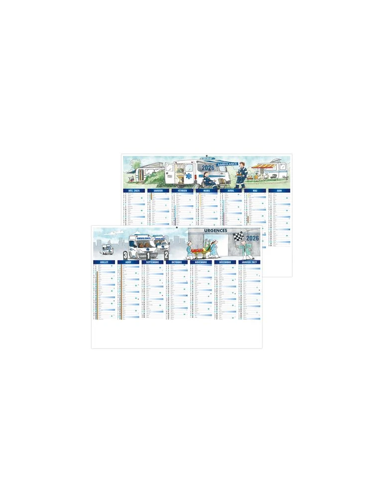 DE TOUTE URGENCE 2026 - MIDI 430 x 335 mm - LEGER 400G - SANS MARQUAGE - 1 TROU EN TETE