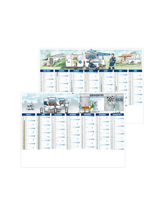 DE TOUTE URGENCE 2026 - MIDI 430 x 335 mm - LEGER 400G - SANS MARQUAGE - 1 TROU EN TETE