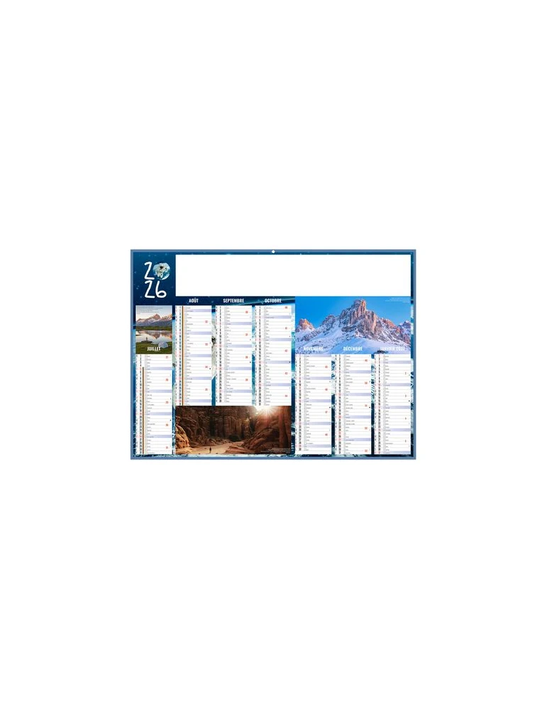 EXPEDITIONS 2026 - MIDI 430 x 335 mm - LEGER 400G - SANS MARQUAGE - 1 TROU EN TETE