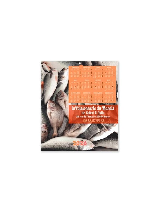 ESTAMPE MURALE CREATION 2026 - LONG 215 X 600 mm - RIGIDE - LIVREE A PLAT cadeau entreprise pas cher