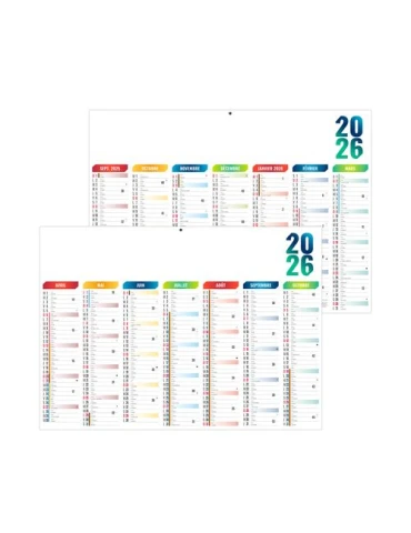 SCO-ARLEQUIN 2026 - MIDI 430 x 335 mm - LEGER 400G - SANS MARQUAGE - 1 TROU EN TETE
