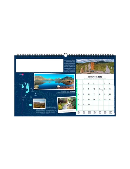 RANDONNÉES DU MONDE 2026 - XXL 620 x 360 mm - MARQUAGE 1 COULEUR goodies publicitaire durable