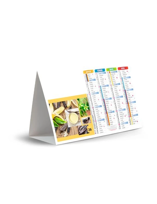 CHEVALET DE COMPTOIR - AROMES 2026 - QUADRI personnalisable avec votre logo