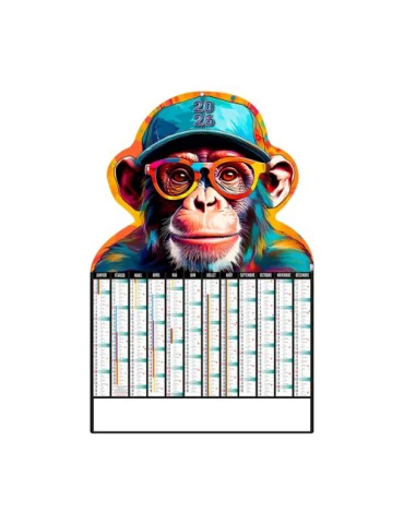 MONKEY 2026 - LEGER 400G - 405x650MM - DOS VIERGE - SANS MARQUAGE- 1 TROU EN TETE