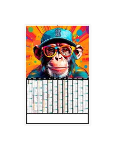 MONKEY 2026 - LEGER 400G - 405x650MM - DOS VIERGE - SANS MARQUAGE- 1 TROU EN TETE 2