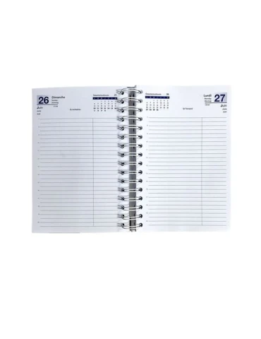 AGENDA CARRE 1 JOUR CREATION 2026 - 140 x 210 mm - COUVERTURE RIGIDE EMBOITEE QUADRI 2