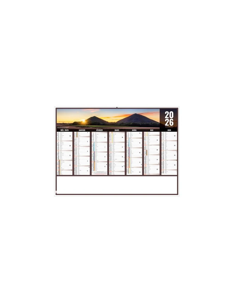 LIBERTE HAUTS DE FRANCE 2026 - MIDI 430 x 335 mm - LEGER 400G - SANS MARQUAGE - 1 TROU EN TETE livraison express 24h 48h