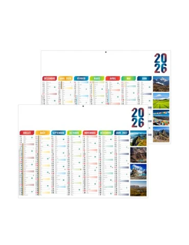 ALEXANDRE 2026 - MIDI 430 x 335 mm - LEGER 400G - SANS MARQUAGE - 1 TROU EN TETE