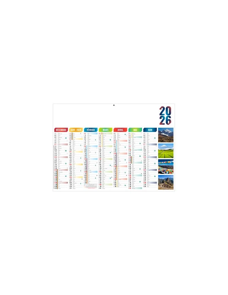 ALEXANDRE 2026 - MIDI 430 x 335 mm - LEGER 400G - SANS MARQUAGE - 1 TROU EN TETE