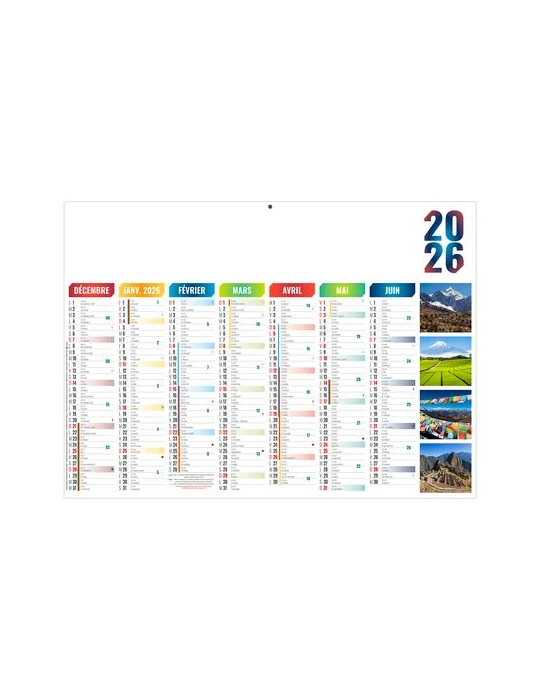 ALEXANDRE 2026 - MIDI 430 x 335 mm - LEGER 400G - SANS MARQUAGE - 1 TROU EN TETE