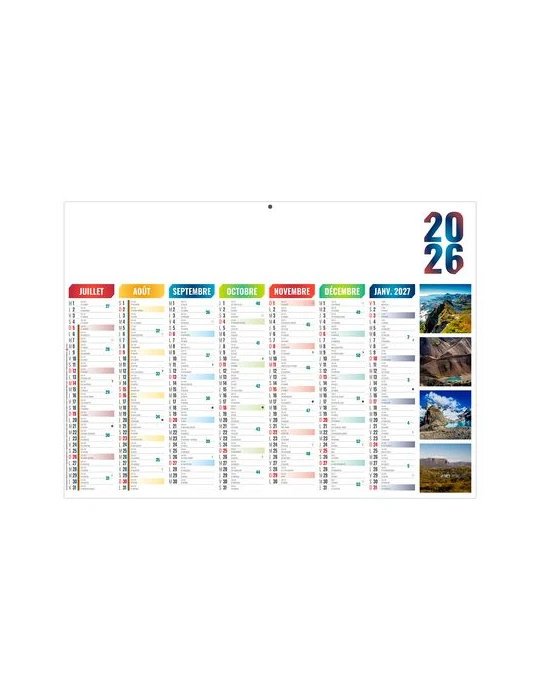 ALEXANDRE 2026 - MIDI 430 x 335 mm - LEGER 400G - SANS MARQUAGE - 1 TROU EN TETE