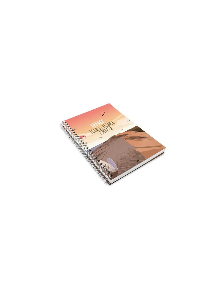 AGENDA SCRIPT BOOK 2026 - 226 x 298 mm - SPIRALE BLANCHE - COUVERTURE PELLICULAGE BRILLANT personnalisable avec votre logo
