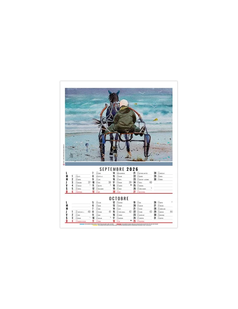 ZOE 2026 - 6 FEUILLETS - BLOC SEUL SANS MARQUAGE