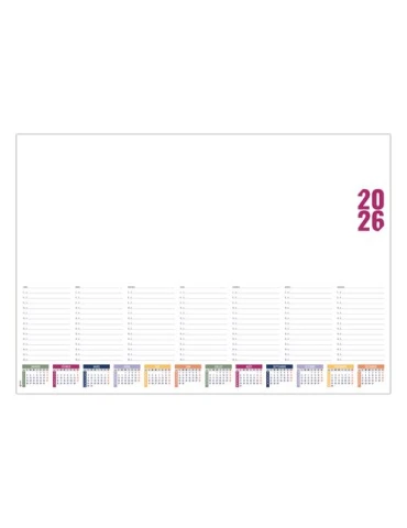 SM L HEBDO 2026 - SM 600 x 420 mm - 40 FEUILLETS nombre de pages : 80 pages goodies publicitaire événementiel