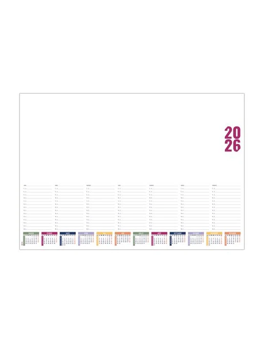 SM L HEBDO 2026 - SM 600 x 420 mm - 40 FEUILLETS nombre de pages : 80 pages goodies publicitaire événementiel