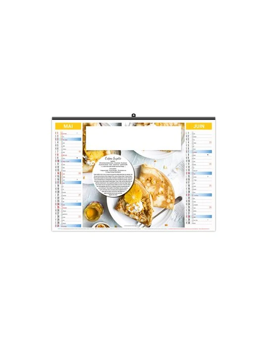 ILLUSTRE ECO - RECETTES 2026 - XXL 480 x 420 mm objet promotionnel éco-responsable