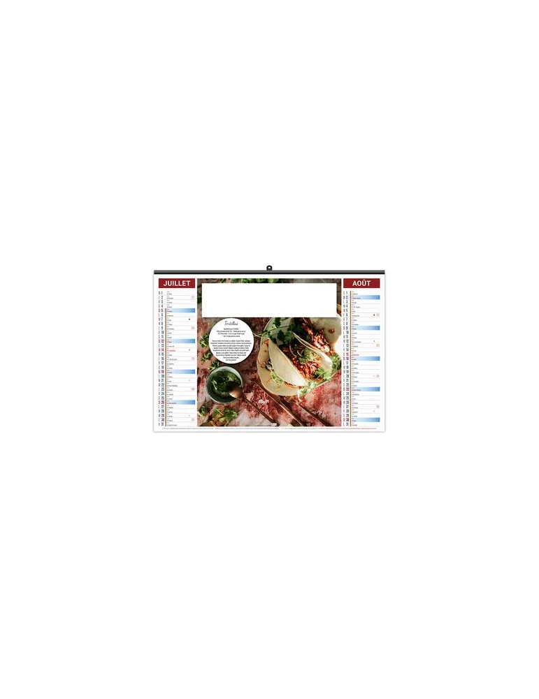 ILLUSTRE ECO - RECETTES 2026 - XXL 480 x 420 mm personnalisation rapide en France