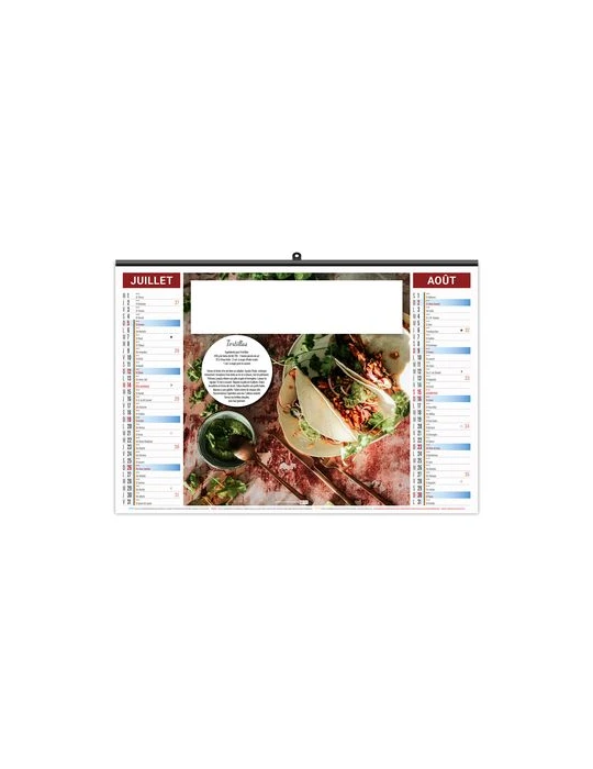 ILLUSTRE ECO - RECETTES 2026 - XXL 480 x 420 mm personnalisation rapide en France