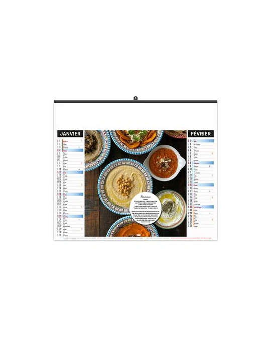 ILLUSTRE ECO - RECETTES 2026 - XXL 480 x 420 mm marquage couleur éclatante