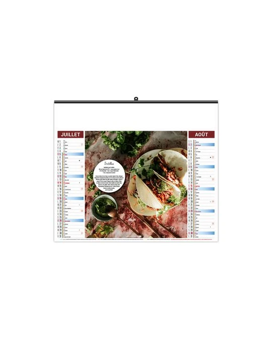 ILLUSTRE ECO - RECETTES 2026 - XXL 480 x 420 mm goodies publicitaire durable