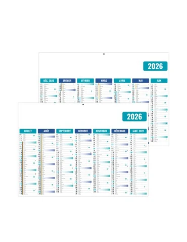 GAMECO BLEU 2026 - STANDARD 550 x 345 mm - LEGER 400G - SANS MARQUAGE - 1 TROU EN TETE