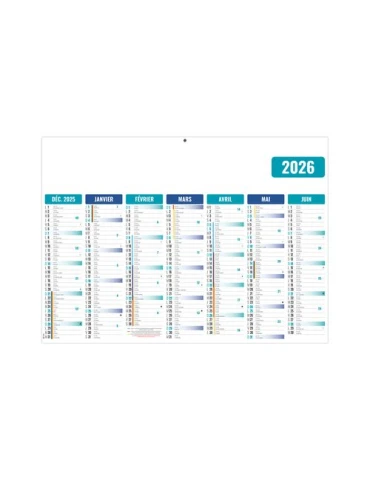 GAMECO BLEU 2026 - STANDARD 550 x 345 mm - LEGER 400G - SANS MARQUAGE - 1 TROU EN TETE 2