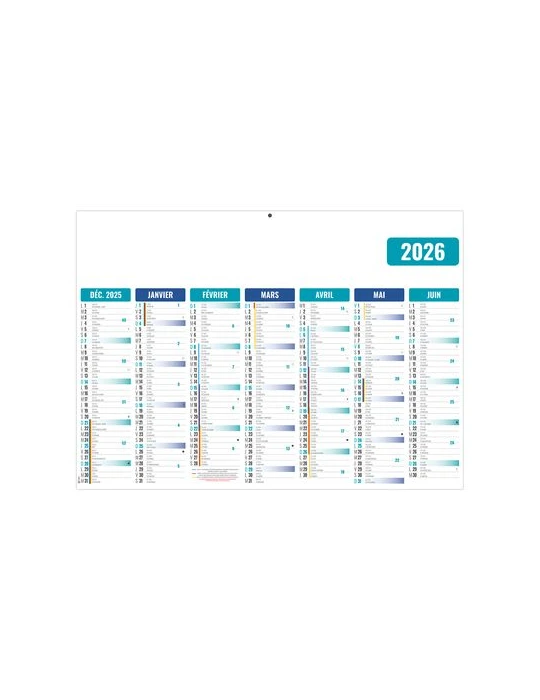 GAMECO BLEU 2026 - STANDARD 550 x 345 mm - LEGER 400G - SANS MARQUAGE - 1 TROU EN TETE livraison express 24h 48h
