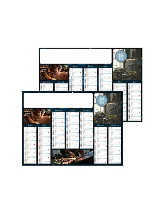 METAL 2026 - MIDI 430 x 335 mm - LEGER 400G - SANS MARQUAGE - 1 TROU EN TETE