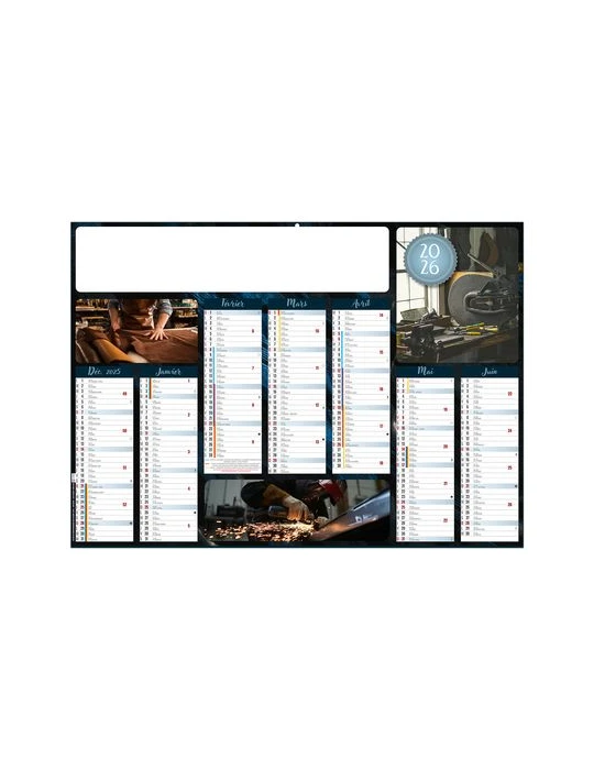 METAL 2026 - MIDI 430 x 335 mm - LEGER 400G - SANS MARQUAGE - 1 TROU EN TETE