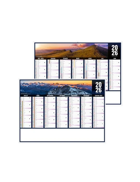 LIBERTE AUVERGNE-RHONE-ALPES 2026 - MIDI 430 x 335 mm - LEGER 400G - SANS MARQUAGE - 1 TROU EN TETE