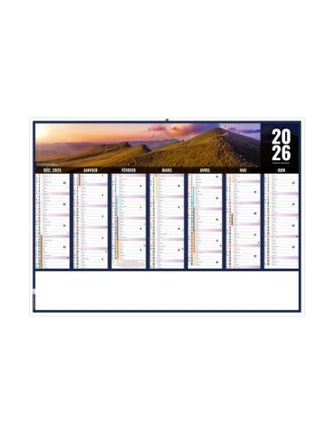 LIBERTE AUVERGNE-RHONE-ALPES 2026 - MIDI 430 x 335 mm - LEGER 400G - SANS MARQUAGE - 1 TROU EN TETE 2