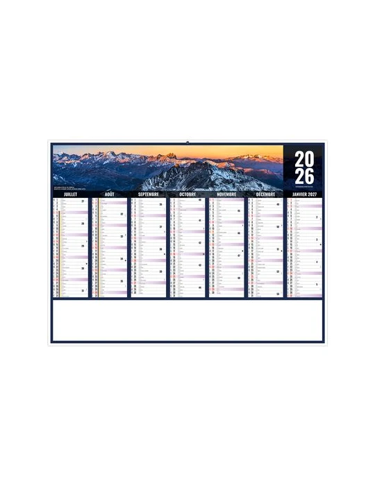 LIBERTE AUVERGNE-RHONE-ALPES 2026 - MIDI 430 x 335 mm - LEGER 400G - SANS MARQUAGE - 1 TROU EN TETE personnalisation rapide en F