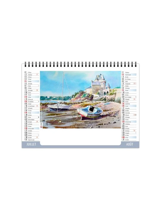 CHEVALET STANDARD 7F - LITTORAL 2026 - QUADRI impression haute définition